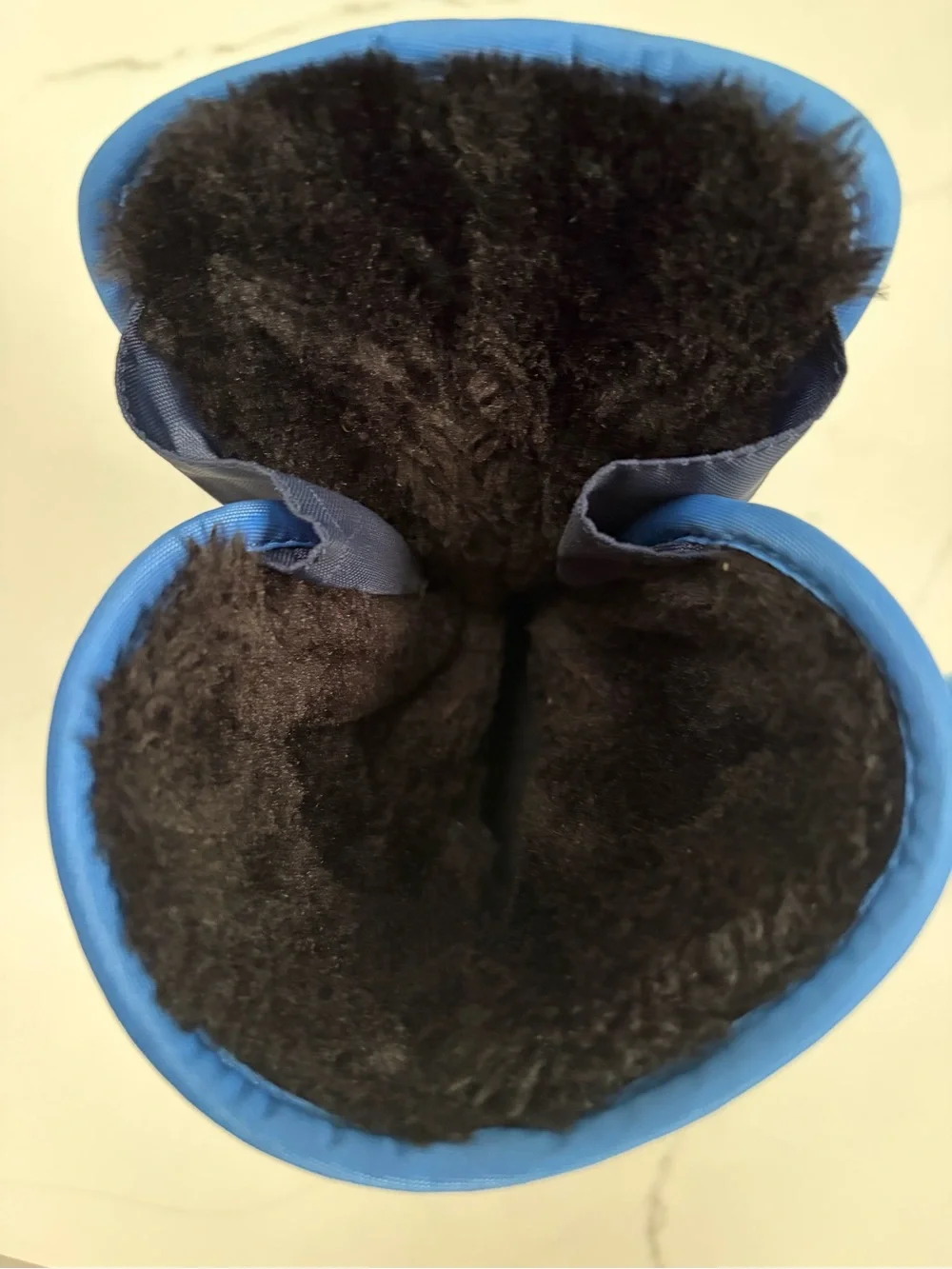 Kamik Kids Snow Boots Size 5 Blue Black Faux Fur Lined Winter Boots
